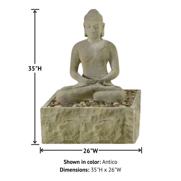 Giannini Garden Sitting Buddha Outdoor Water Fountain 1421