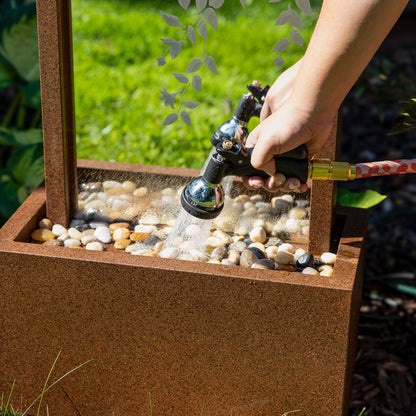 Sunnydaze 47.25" Wisteria Vines Outdoor Water Fountain with Lights