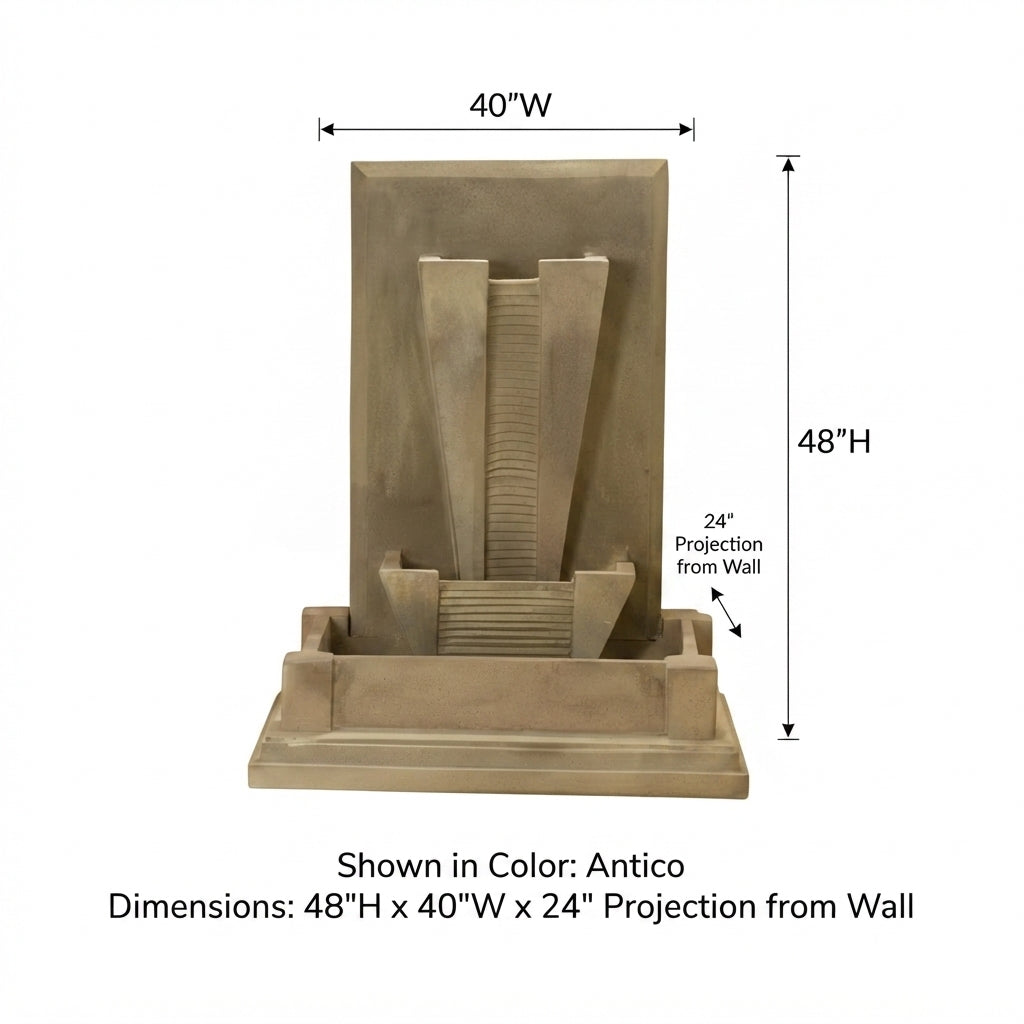 Giannini Garden Metro Outdoor Wall Fountain 1409