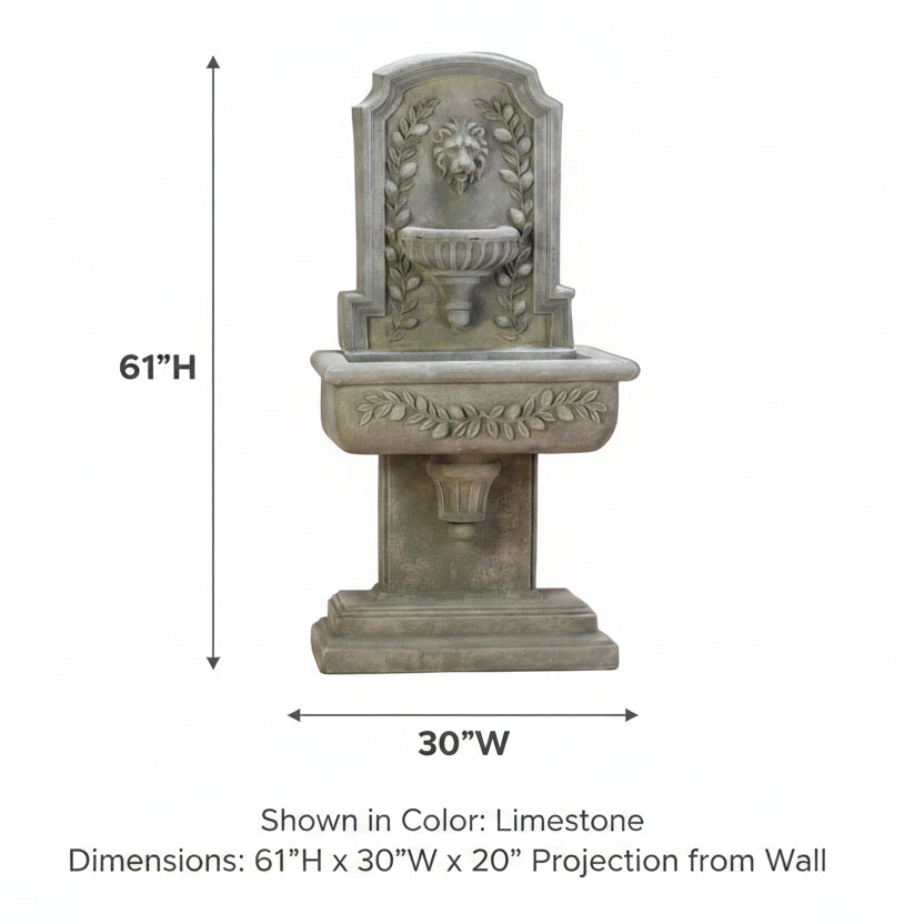 Giannini Garden Sorrentine Outdoor Wall Fountain 1189