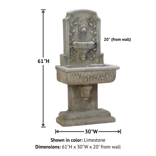 Giannini Garden Sorrentine Outdoor Wall Fountain 1189
