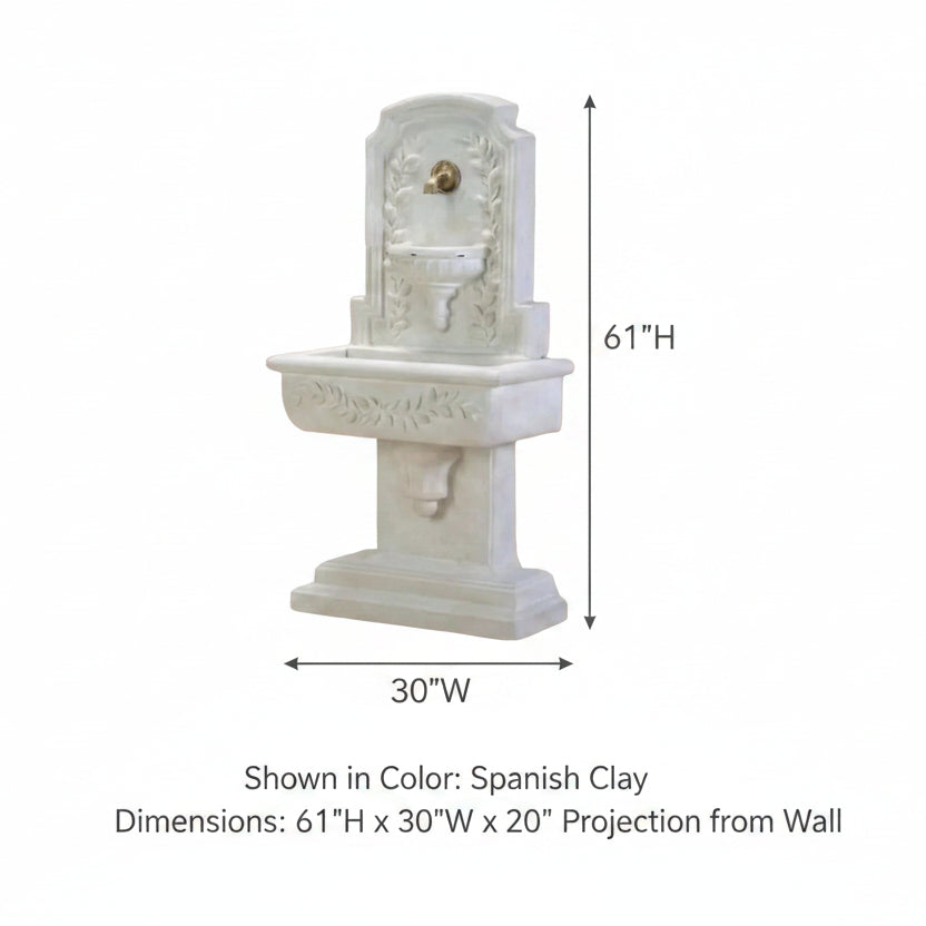 Giannini Garden Sorrentine Outdoor Wall Fountain For Spout 1190