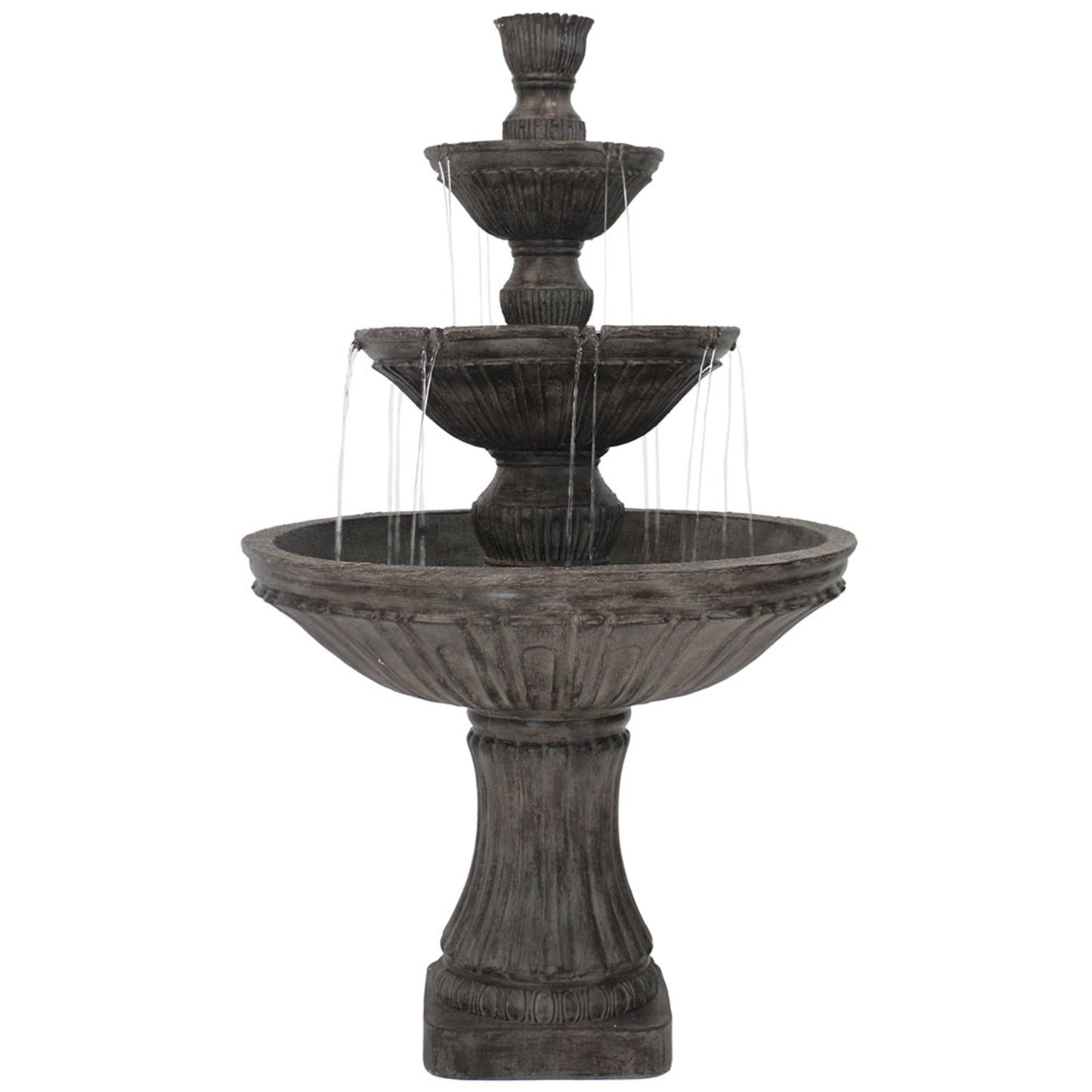 Sunnydaze 55" H Classic Designer 3-Tier Outdoor Water Fountain