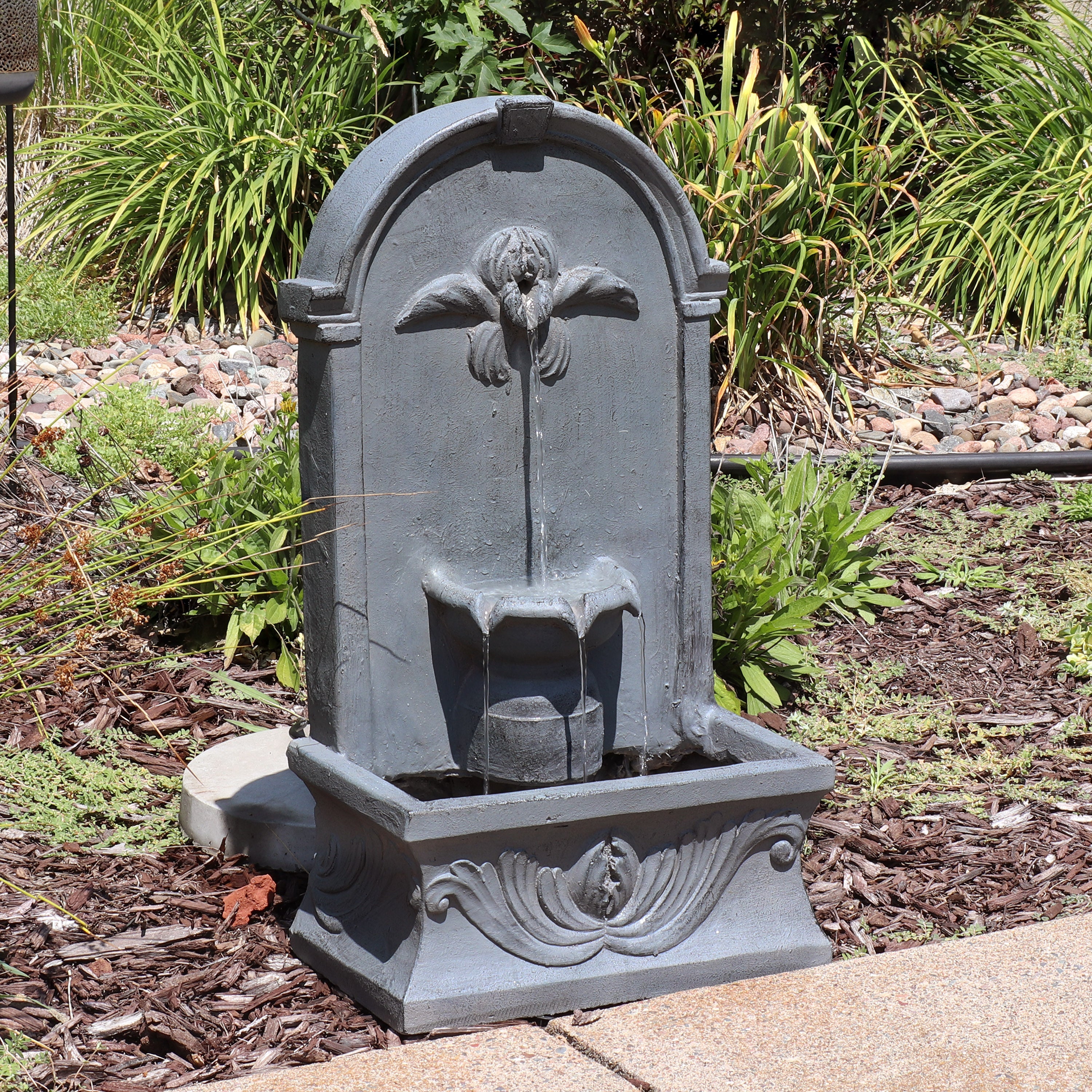 Sunnydaze 28" French-Inspired Outdoor Wall-Mounted Fountain