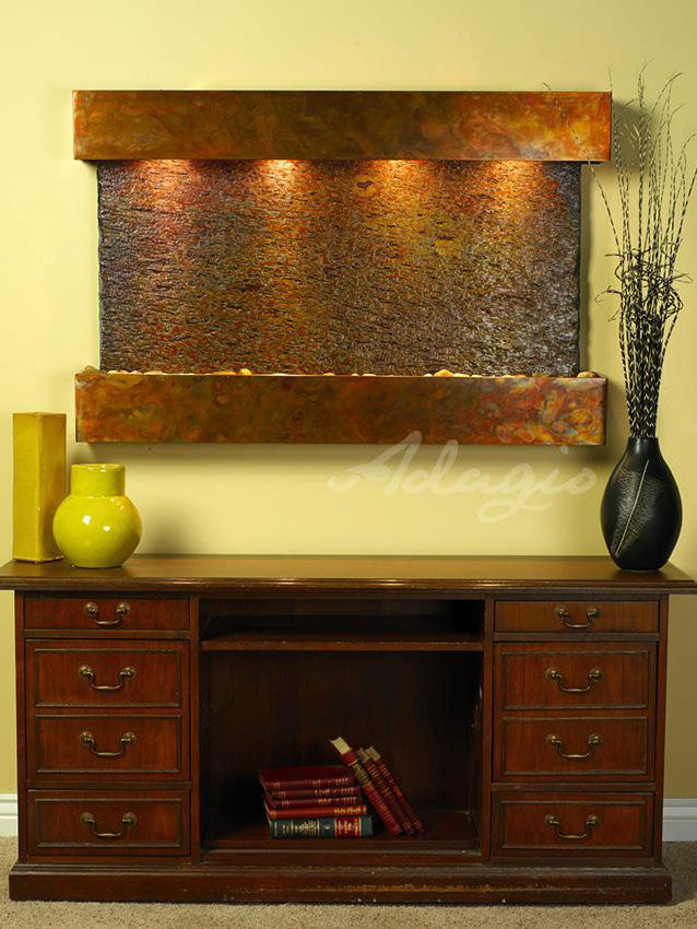 Adagio Sunrise Springs 35"H x 52"W Indoor Wall Fountain