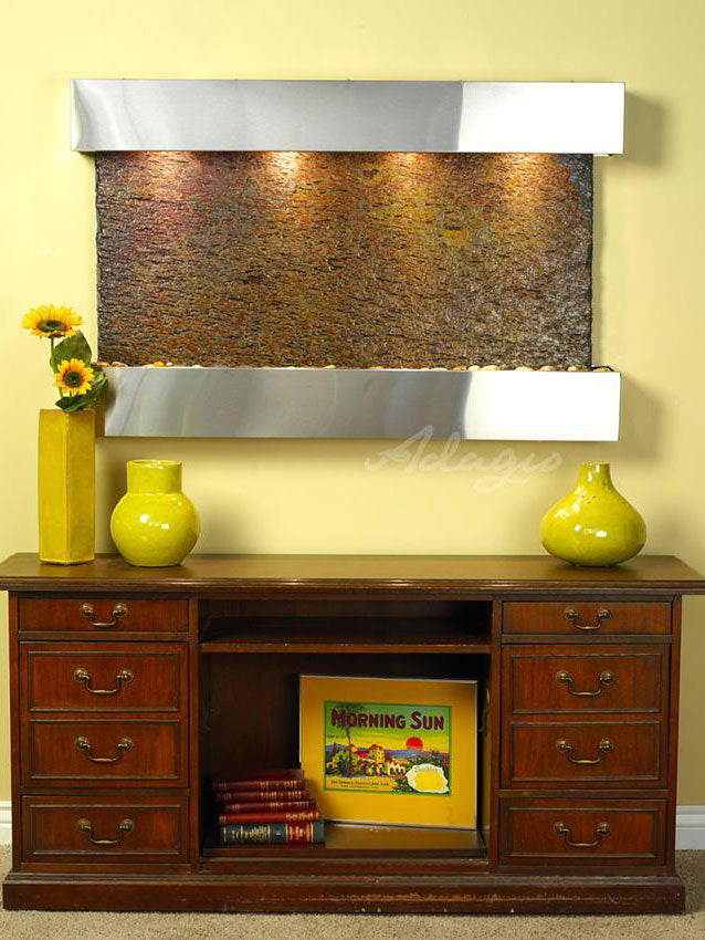 Adagio Sunrise Springs 35"H x 52"W Indoor Wall Fountain