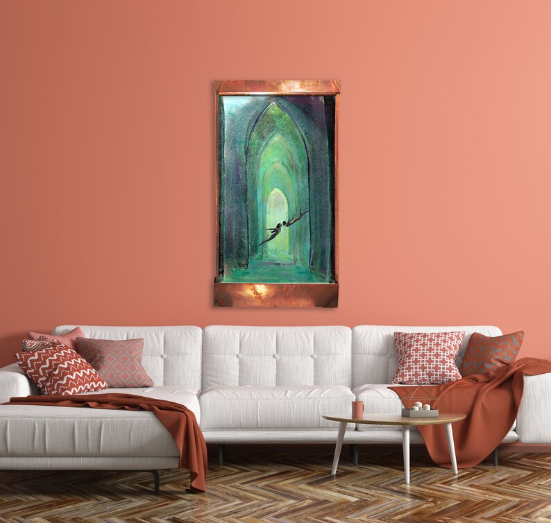 Cameron Harvey Sunken Cathedral 48″ H x 28″ W Indoor Wall Fountain