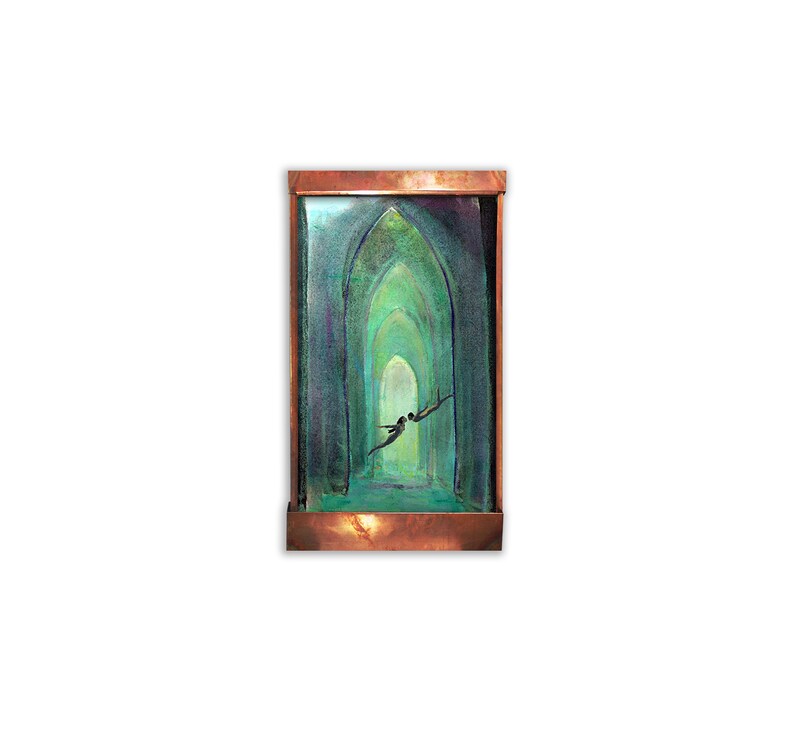 Cameron Harvey Sunken Cathedral 48″ H x 28″ W Indoor Wall Fountain
