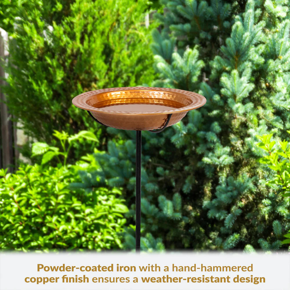 Sunnydaze 12" Diameter Copper Hanging Bird Bath