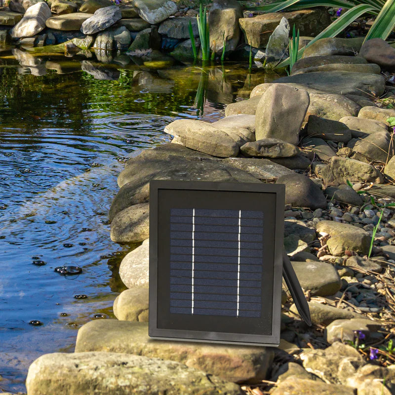 Sunnydaze 65 GPH 47" Lift Solar Pump and Solar Panel Kit With Battery Pack and LED Light AMP-P022C