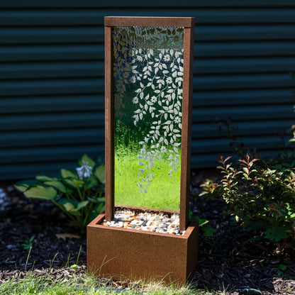 Sunnydaze 47.25" Wisteria Vines Outdoor Water Fountain with Lights