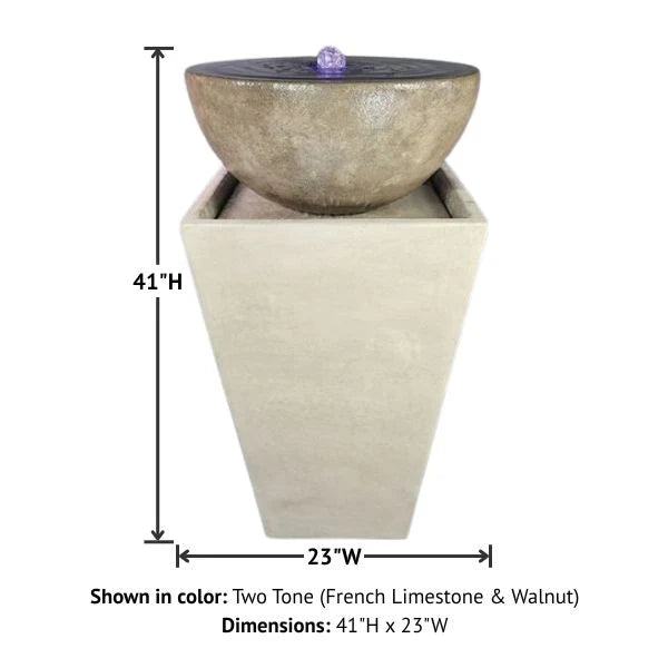 Giannini Garden Tapered Large Zen Outdoor Water Fountain 1780