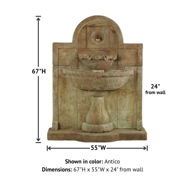 Giannini Garden Terme Del Foro Outdoor Wall Fountain For Spout 1136C