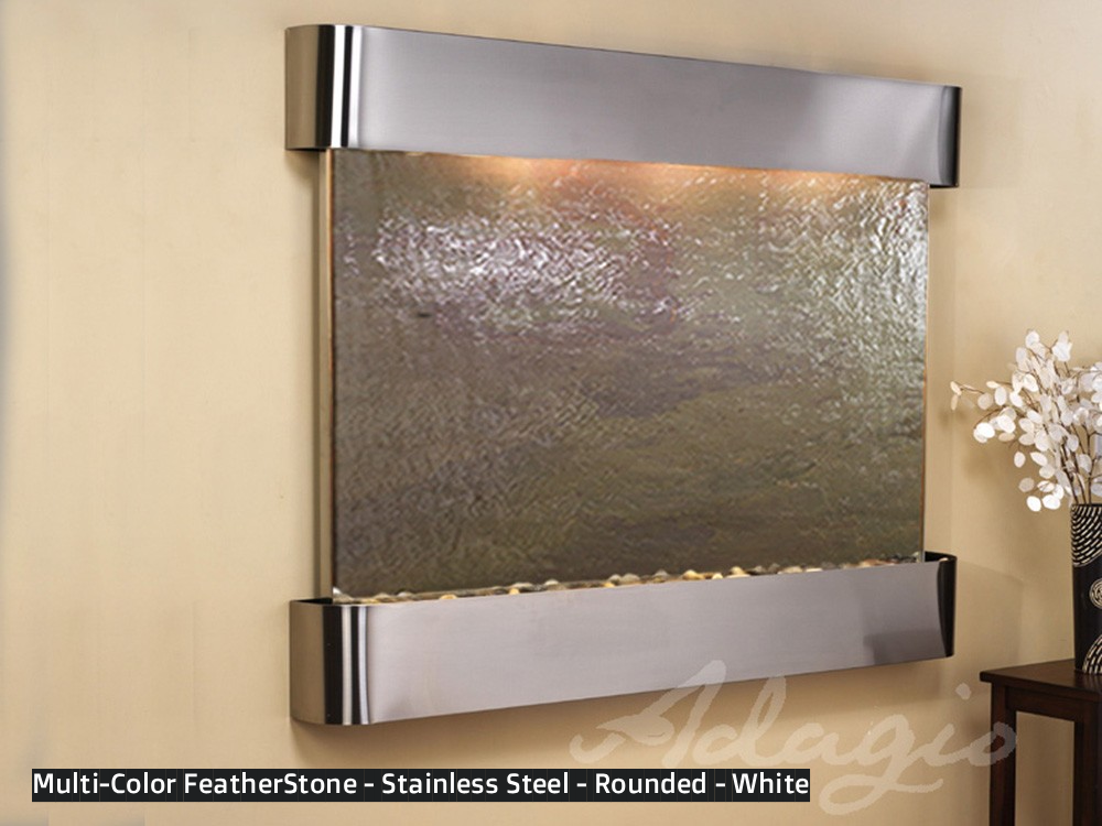 Adagio Teton Falls 45" H x 61” W Indoor Water Wall Fountain TFR1012