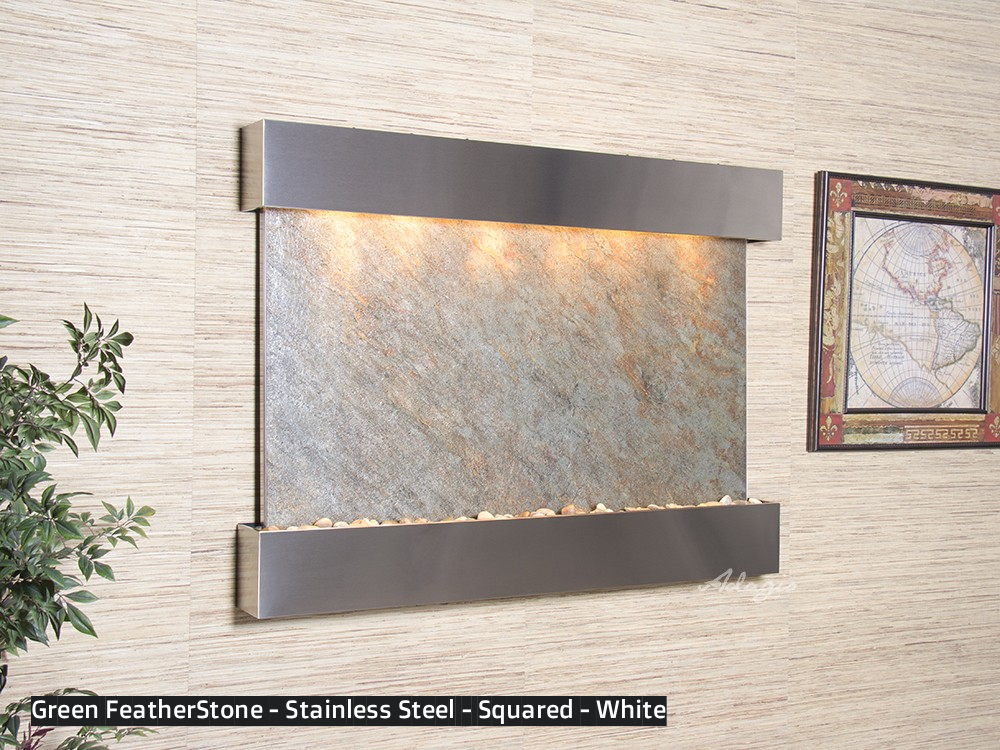 Adagio Teton Falls 45" H x 61” W Indoor Water Wall Fountain TFR1012