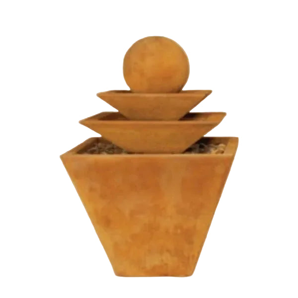 Giannini Garden Three Tier Tapered Square Outdoor Water Fountain 1490
