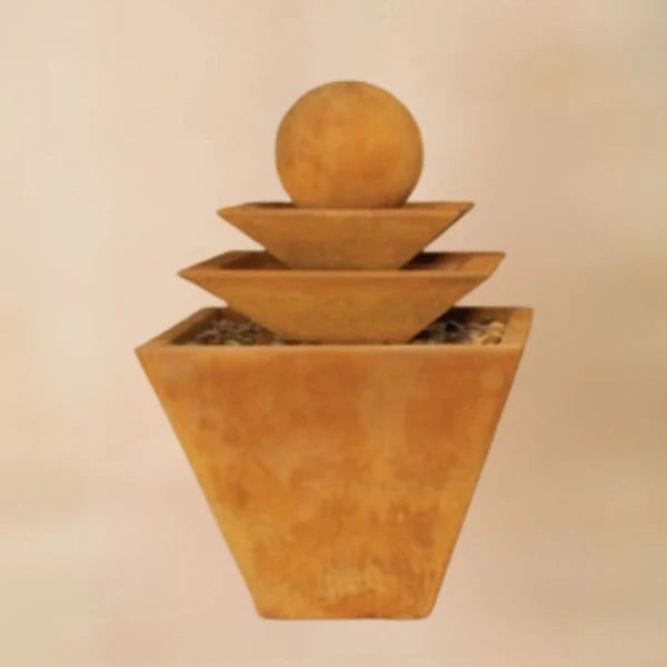 Giannini Garden Three Tier Tapered Square Outdoor Water Fountain 1490