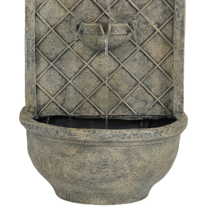 Sunnydaze 26" H Messina Solar Wall Fountain with Battery Backup