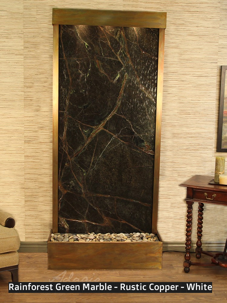 Adagio Tranquil River Flush Mounted to Rear of the Base 90"H x 41"W Indoor Floor Fountain TRF3512