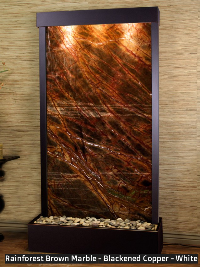 Adagio Tranquil River Flush Mounted to Rear of the Base 90"H x 41"W Indoor Floor Fountain TRF3512