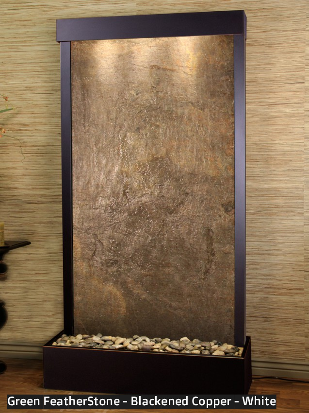 Adagio Tranquil River Flush Mounted to Rear of the Base 90"H x 41"W Indoor Floor Fountain TRF3512