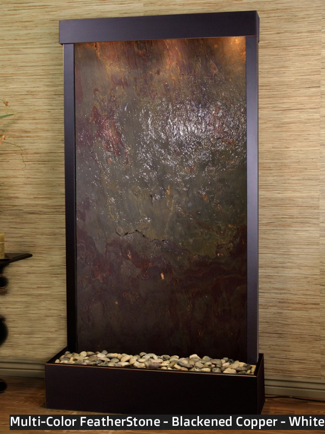 Adagio Tranquil River Flush Mounted to Rear of the Base 90"H x 41"W Indoor Floor Fountain TRF3512