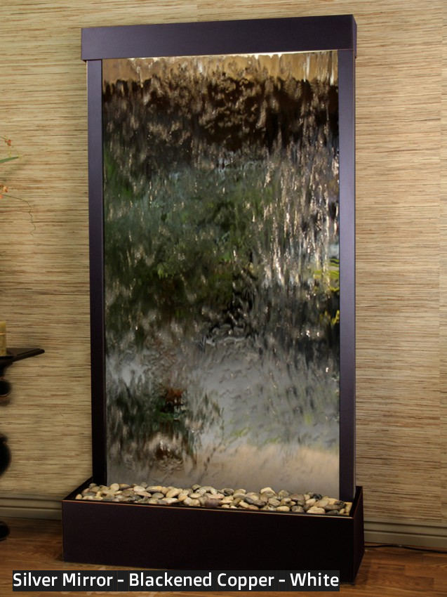 Adagio Tranquil River Flush Mounted to Rear of the Base 90"H x 41"W Indoor Floor Fountain TRF3512