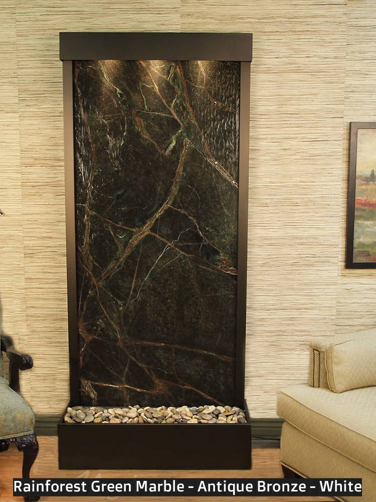 Adagio Tranquil River Flush Mounted to Rear of the Base 90"H x 41"W Indoor Floor Fountain TRF3512