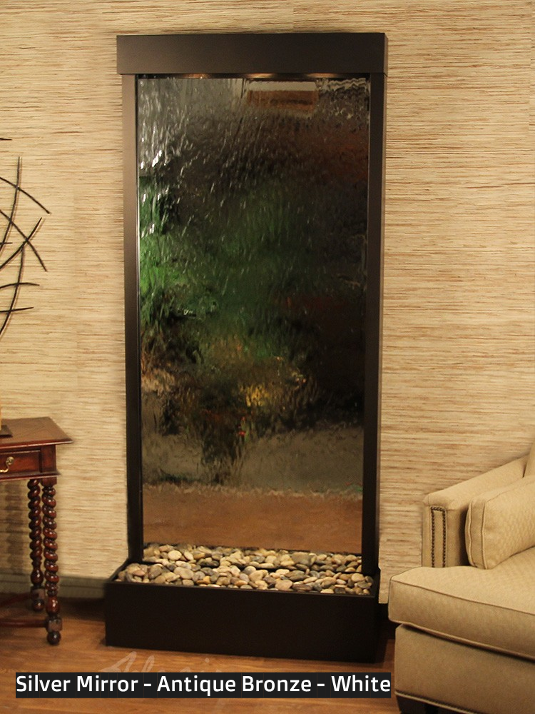 Adagio Tranquil River Flush Mounted to Rear of the Base 90"H x 41"W Indoor Floor Fountain TRF3512