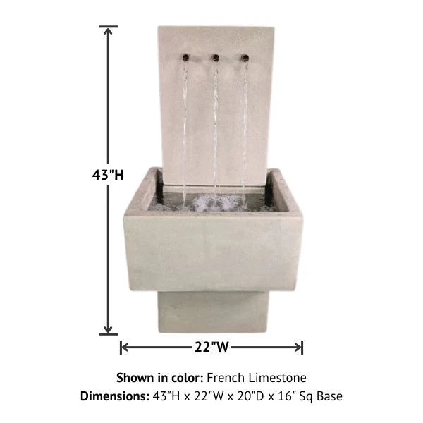 Giannini Garden Tribus Patio Outdoor Wall Fountain 1776
