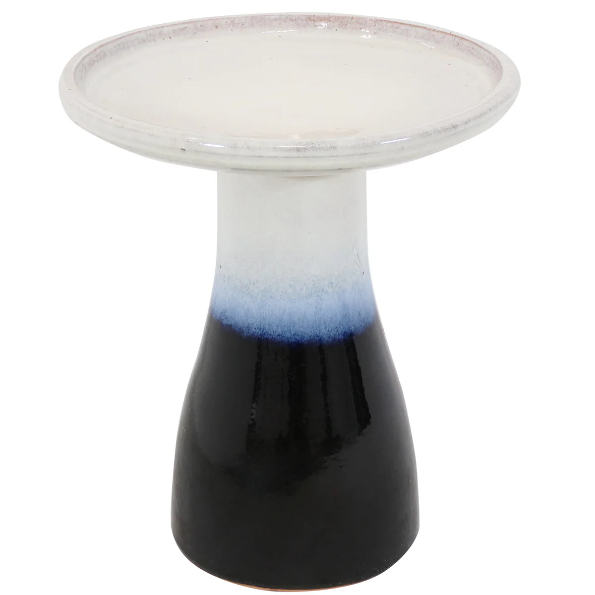Sunnydaze 18" Glazed Ceramic Outdoor Bird Bath