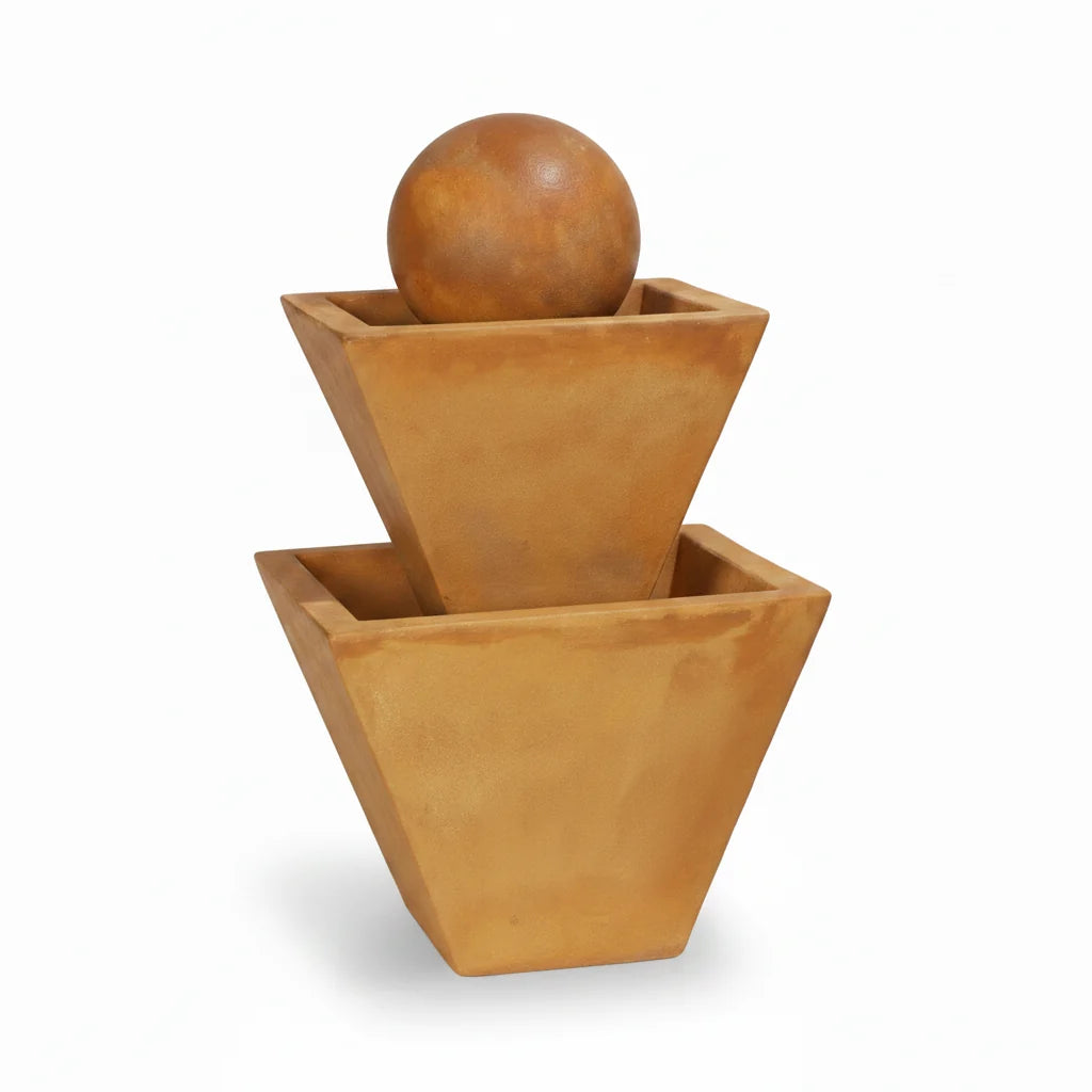 Giannini Garden Medium Two Tier Outdoor Modern Fountain 1497