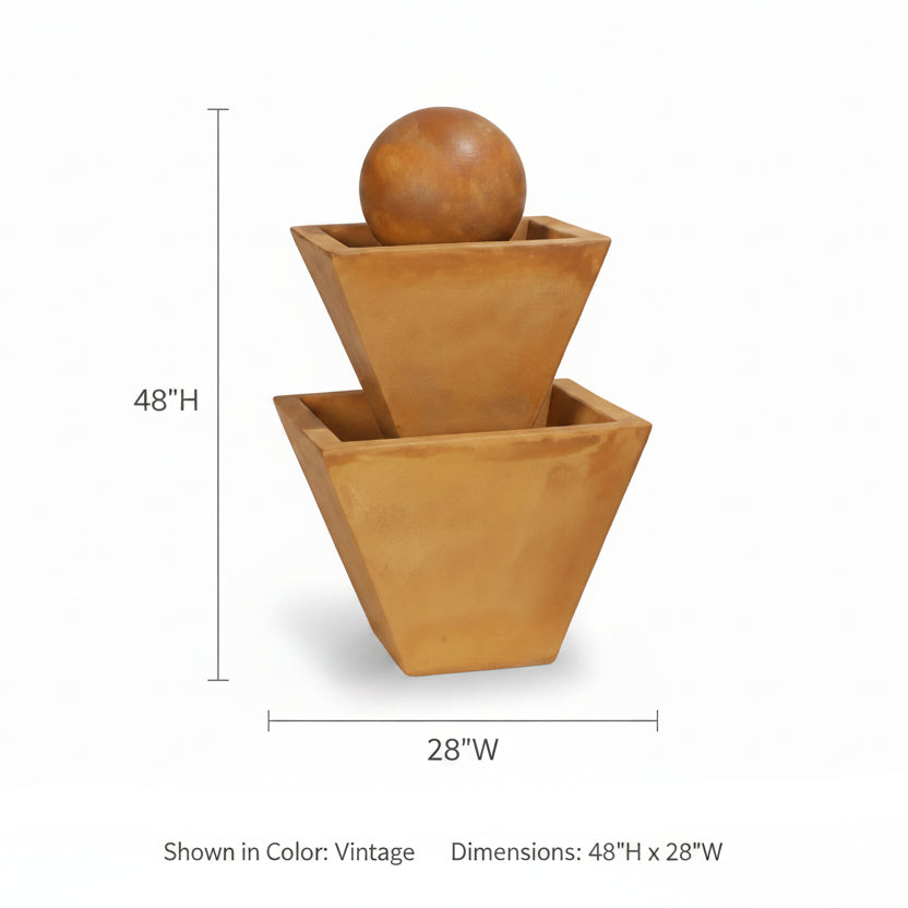 Giannini Garden Medium Two Tier Outdoor Modern Fountain 1497