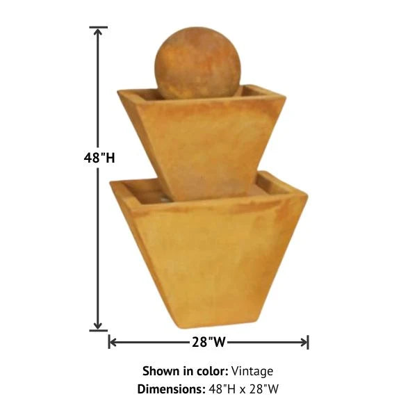 Giannini Garden Medium Two Tier Outdoor Modern Fountain 1497