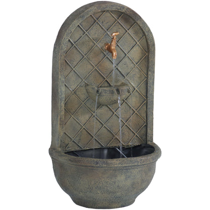 Sunnydaze 26" H Messina Solar Wall Fountain with Battery Backup