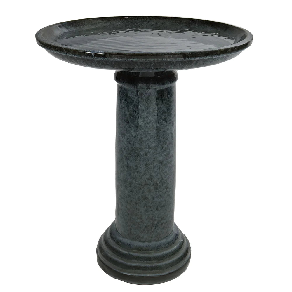 Sunnydaze Toulon 24.5" H Outdoor Ceramic Bird Bath