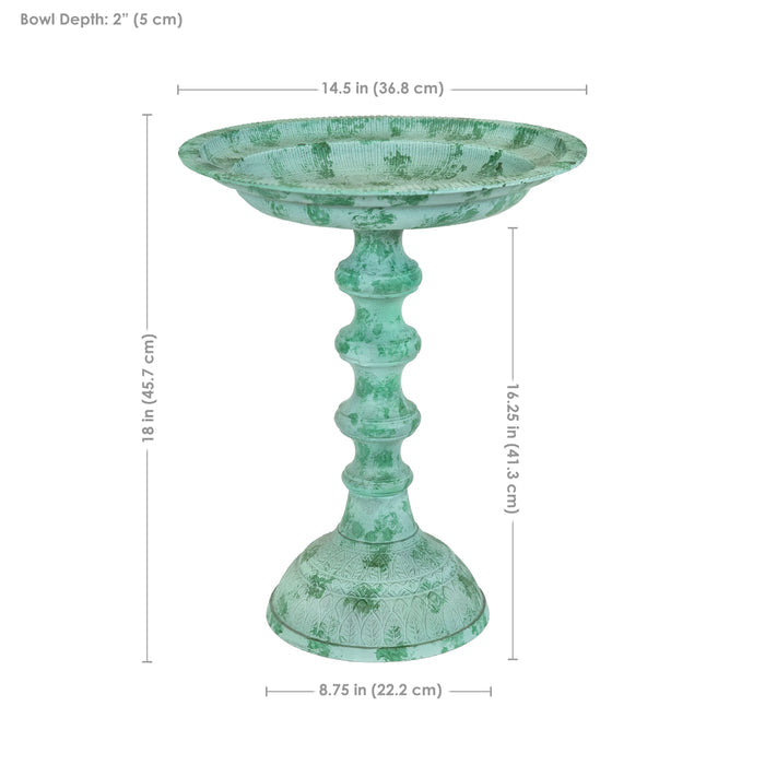 Sunnydaze Backyard Beauty 18" H Metal Bird Bath