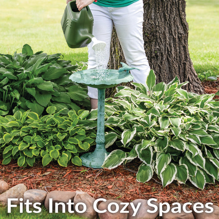 Sunnydaze Garden Visitor 22.75" H Metal Bird Bath