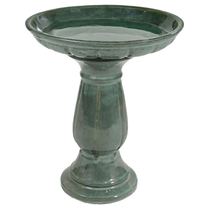 Sunnydaze Avignon 18.75" H Outdoor Ceramic Bird Bath