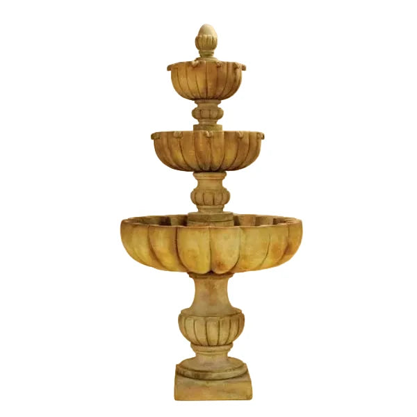 Giannini Garden Urbino Grande Tall Three Tier Outdoor Water Fountain 1289