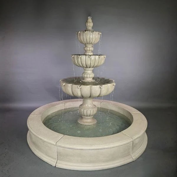 Giannini Garden Urbino Grande Three Tier Easy Pond Outdoor Water Fountain 1803