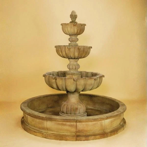 Giannini Garden Urbino Grande Three Tier Outdoor Pond Fountain 1283