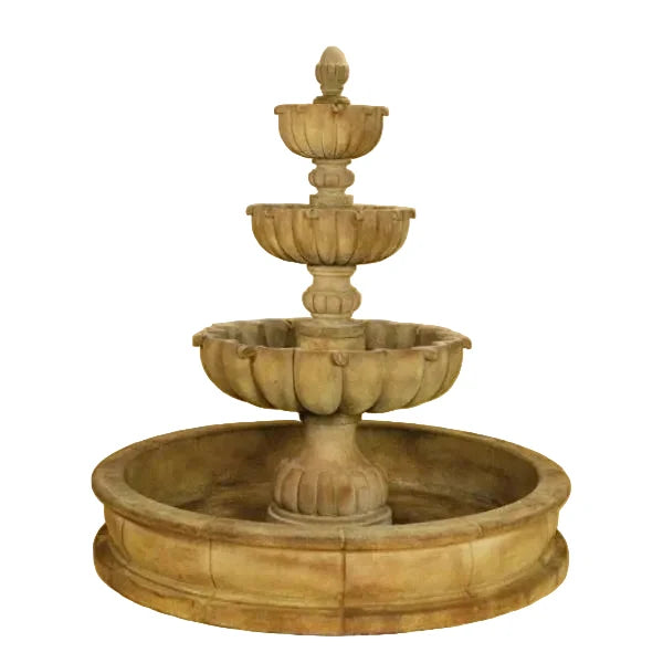 Giannini Garden Urbino Grande Three Tier Outdoor Pond Fountain 1283