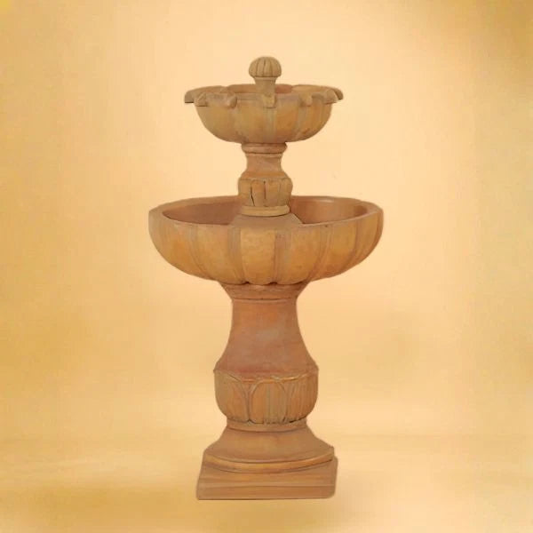 Giannini Garden Urbino Tall Two Tier Outdoor Water Fountain 1095