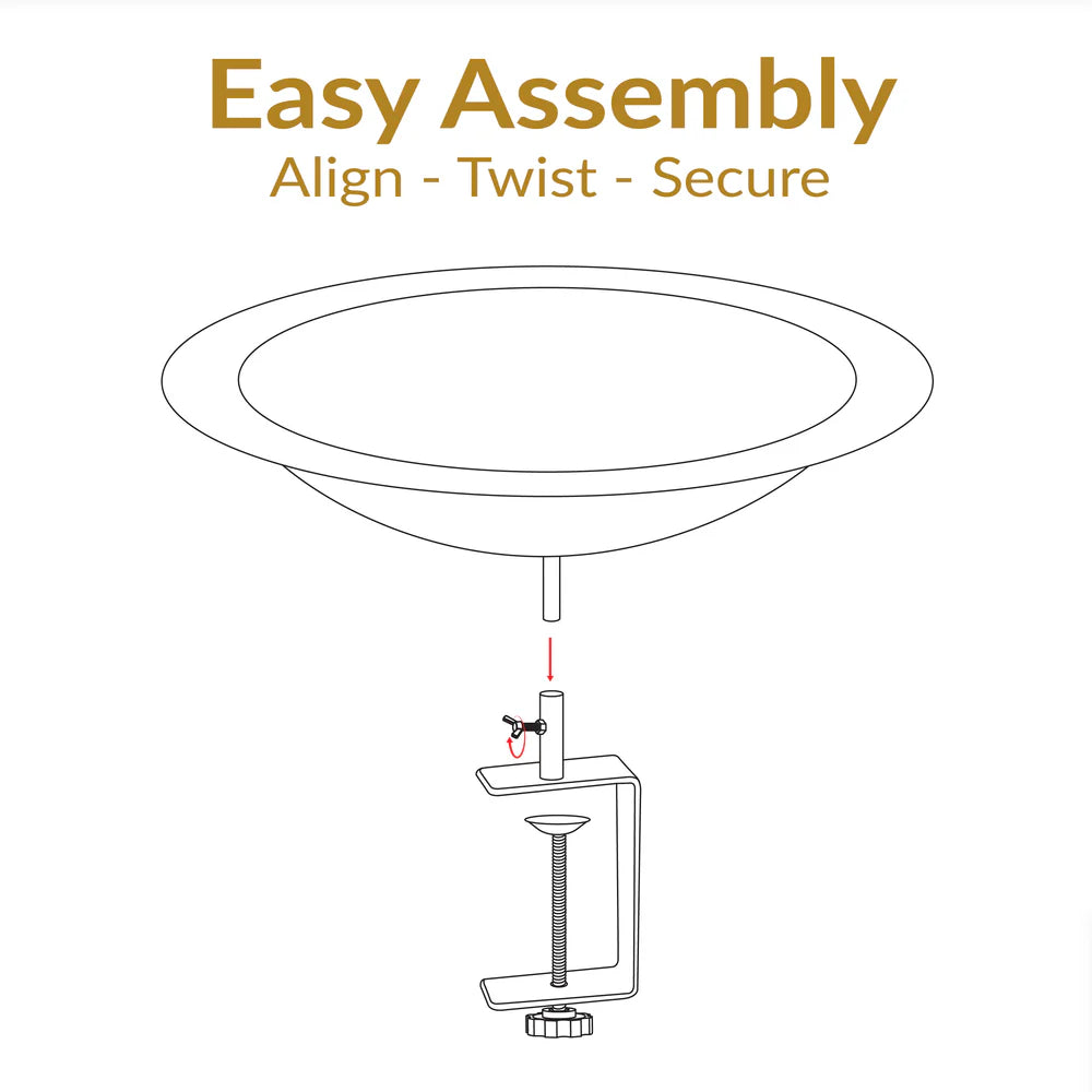 Sunnydaze 12" Diameter Copper Hanging Bird Bath