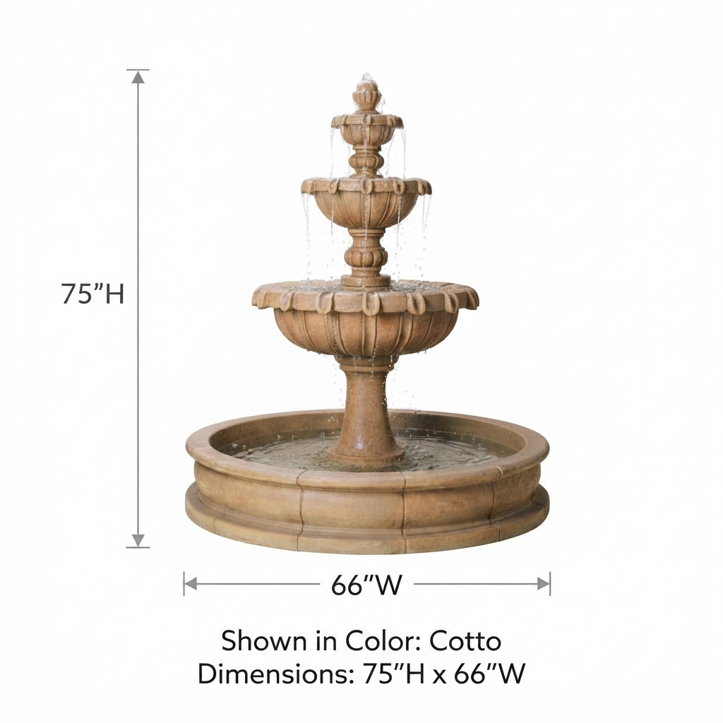 Giannini Garden Chateau Pond Outdoor Water Fountain 1163