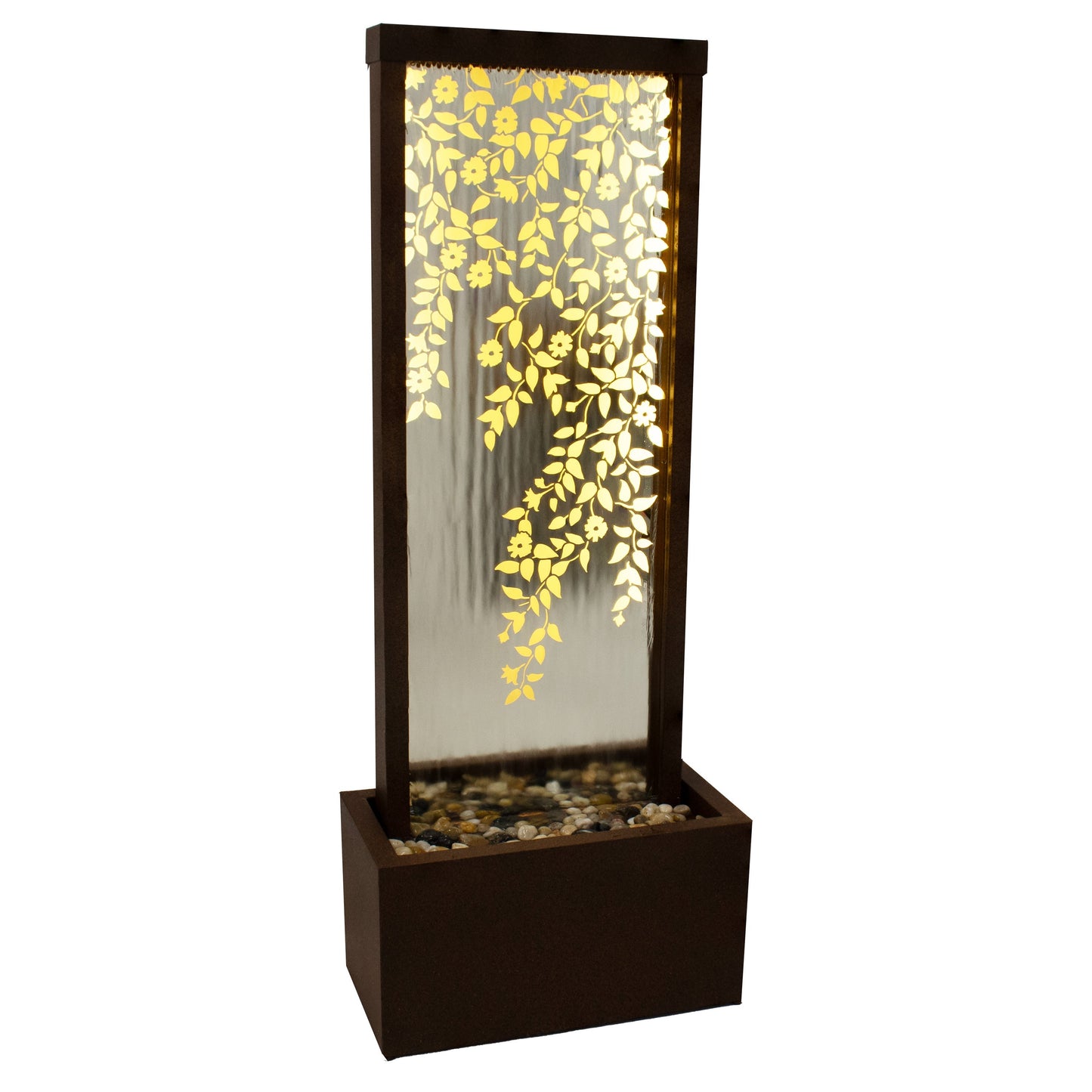 Sunnydaze 47.25" Wisteria Vines Outdoor Water Fountain with Lights