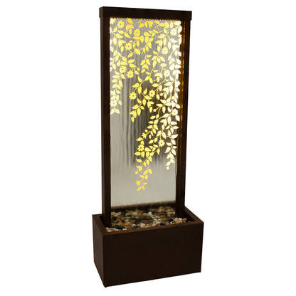 Sunnydaze 47.25" Wisteria Vines Outdoor Water Fountain with Lights
