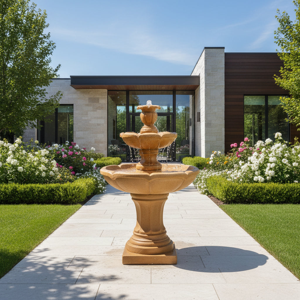 Giannini Garden Velia Small Two Tier Outdoor Water Fountain 1623