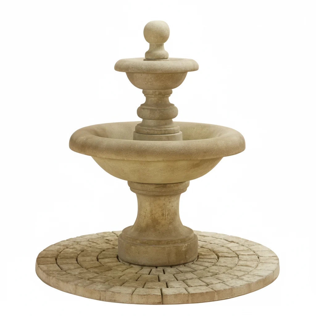 Giannini Garden Villa Santini Two Tier Outdoor Water Fountain 1450